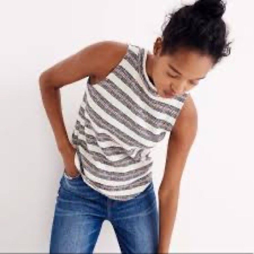 Madewell Lawton Stripe Mockneck Tank Top